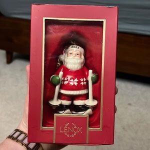 New in box Lenox Santa skiing ornament 2022 ski